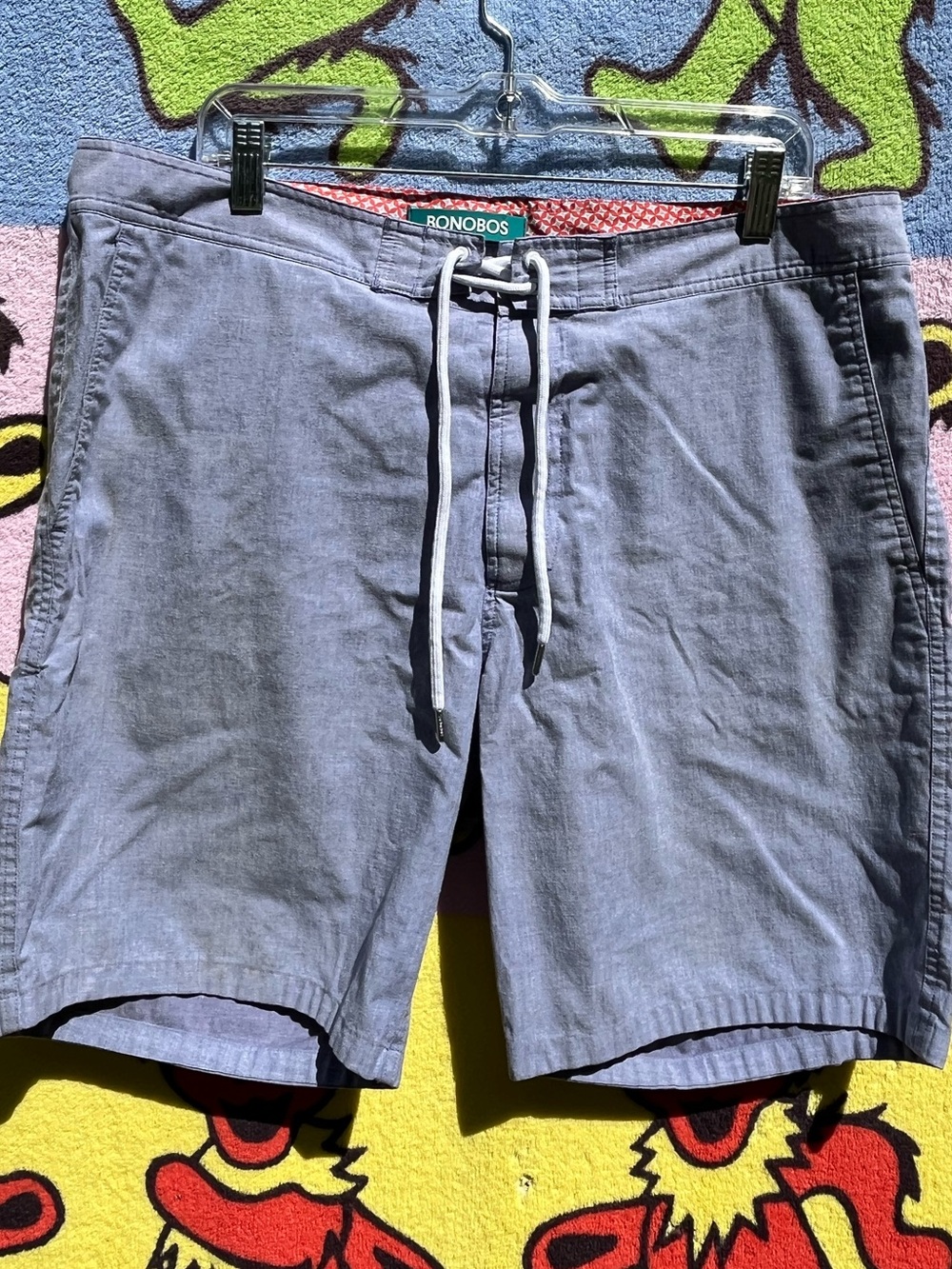 Bonobos Light blue Swim Board Shorts with White Drawcord summer beach